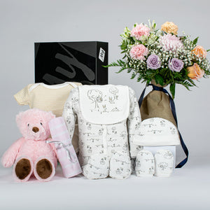 Pink Teddy Plush With 4 Piece Set