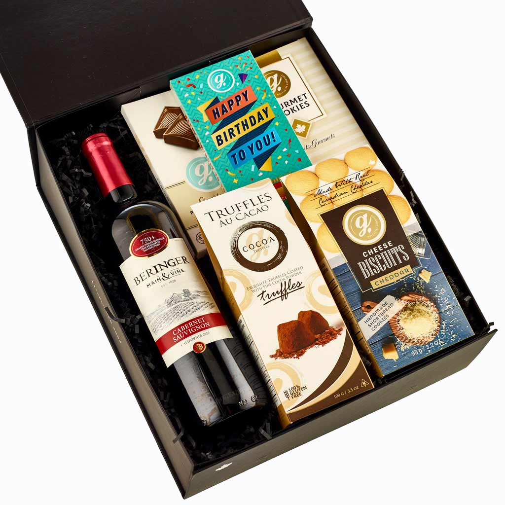 Birthday Gift Boxes with Wine. Toronto Same Day Delivery